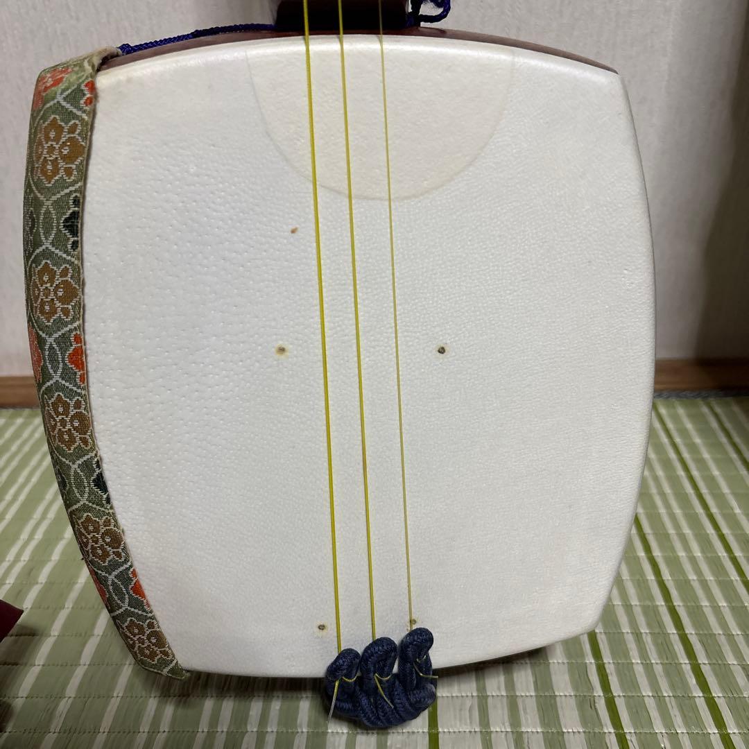 三味線　和楽器　バチ　べっこう風　撥　弦　駒　ハードケース
