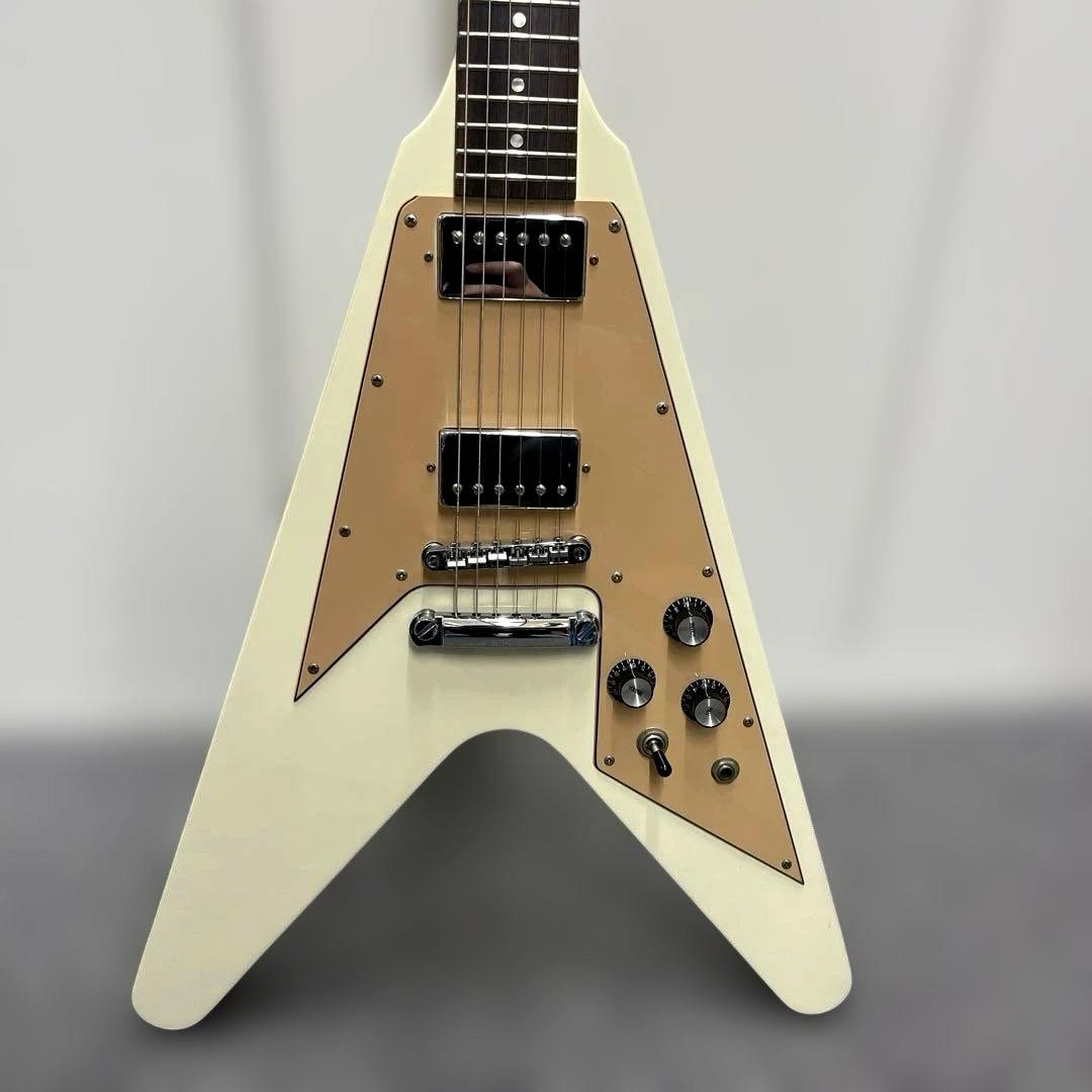 Grass Roots GFV58 グラスルーツ フライングV 白　ケース付