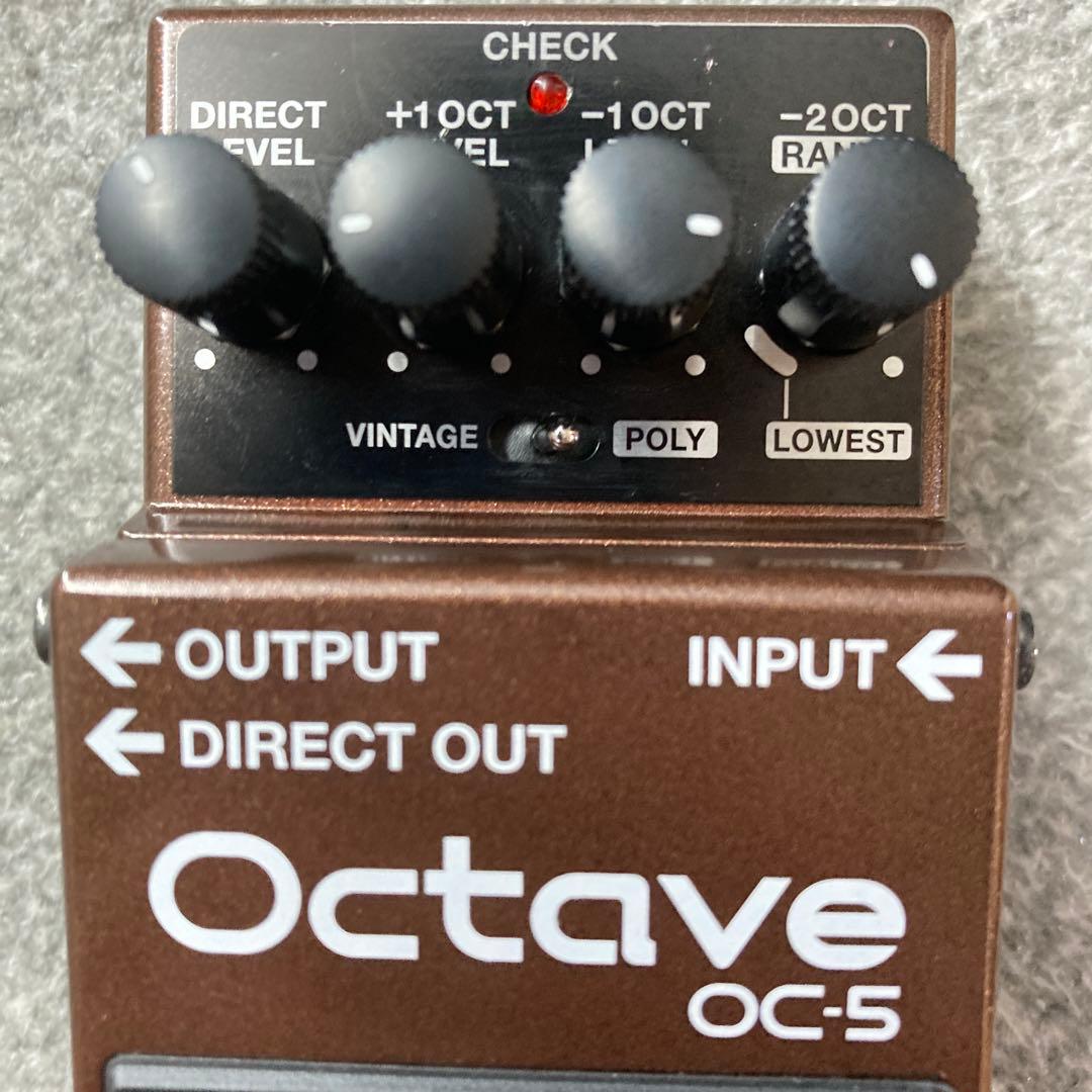 美品 BOSS OC-5 オクターバー (純正アダプタ＆サプライケーブル付)