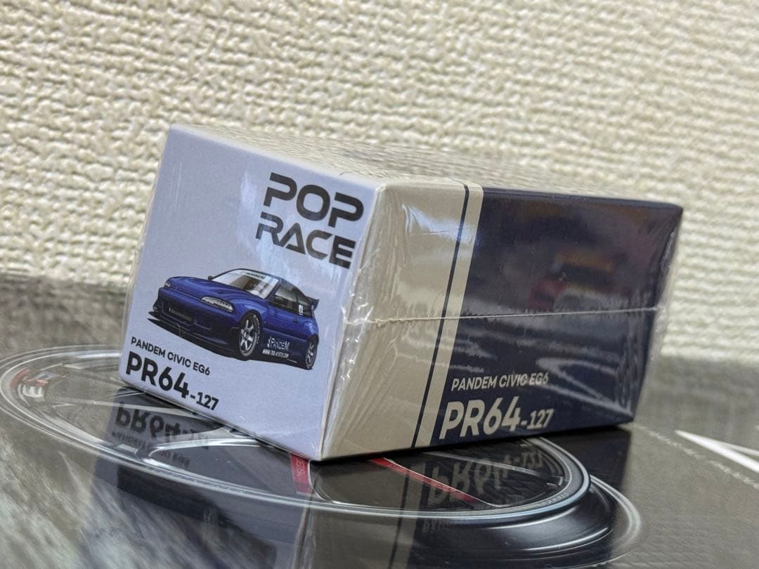 ミニカー Poprace 1/64 Honda PANDEM CIVIC EG6