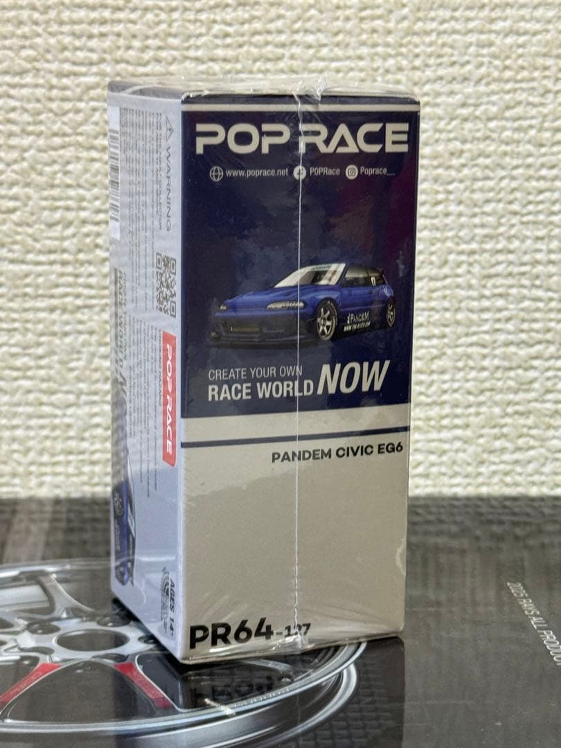 ミニカー Poprace 1/64 Honda PANDEM CIVIC EG6