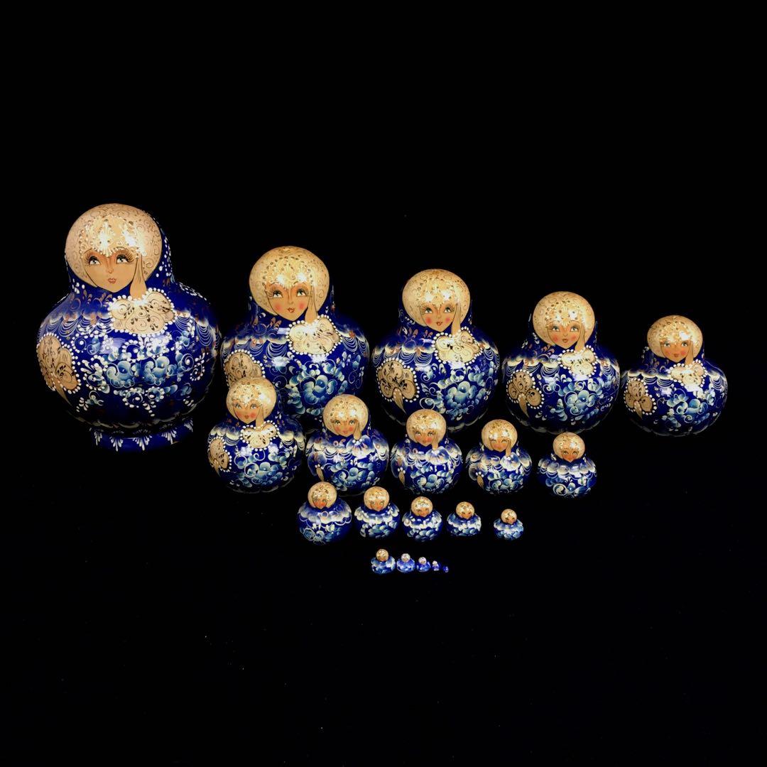 S308マトリョーシカ 20組 作家物 ロシア民芸 置物