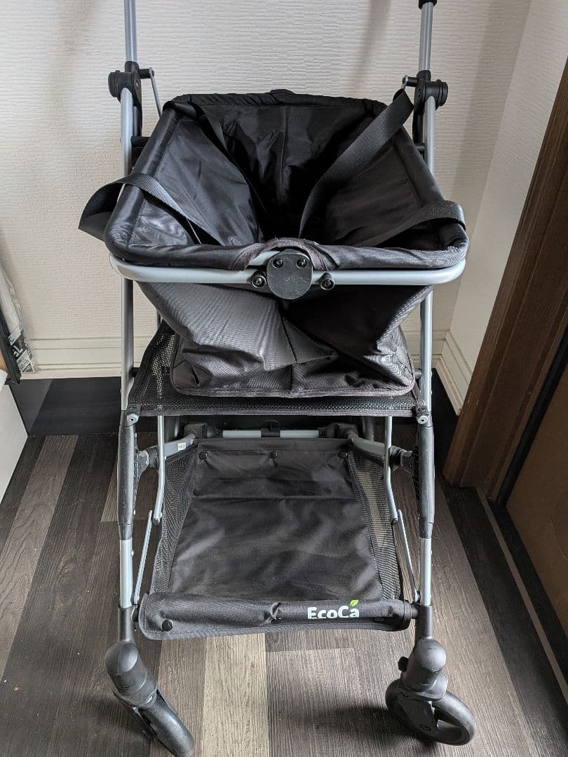 ギンナンEco Ca 折りたたみショッピングカート 黒 保冷バッグ