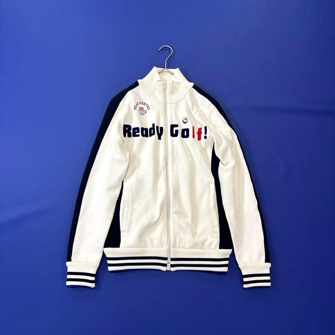 パーリーゲイツ　ドライバーズニットジャケット　ブルゾン　ホワイト　4/M