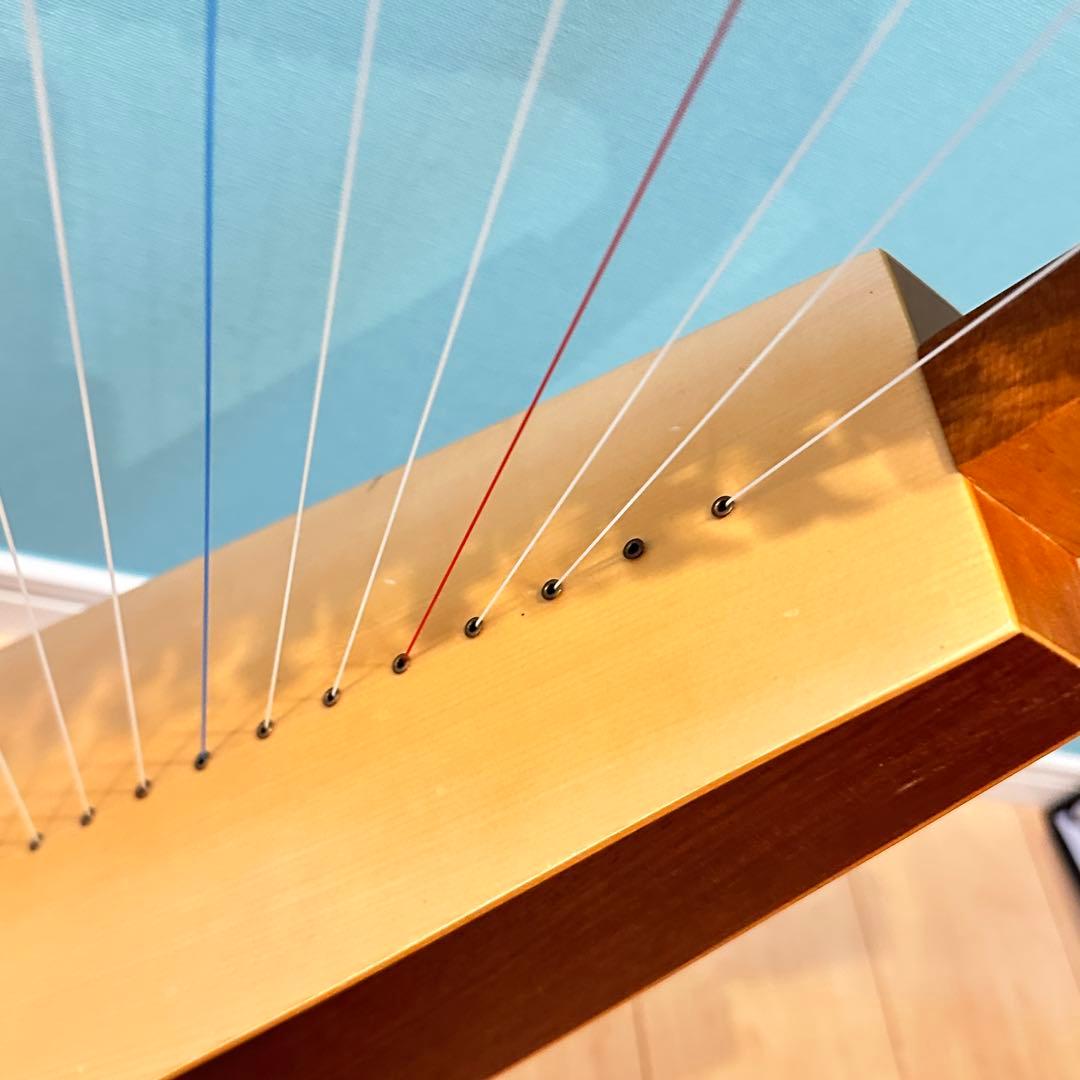 19弦 ハープ 木製 弦楽器 インテリア 現状品