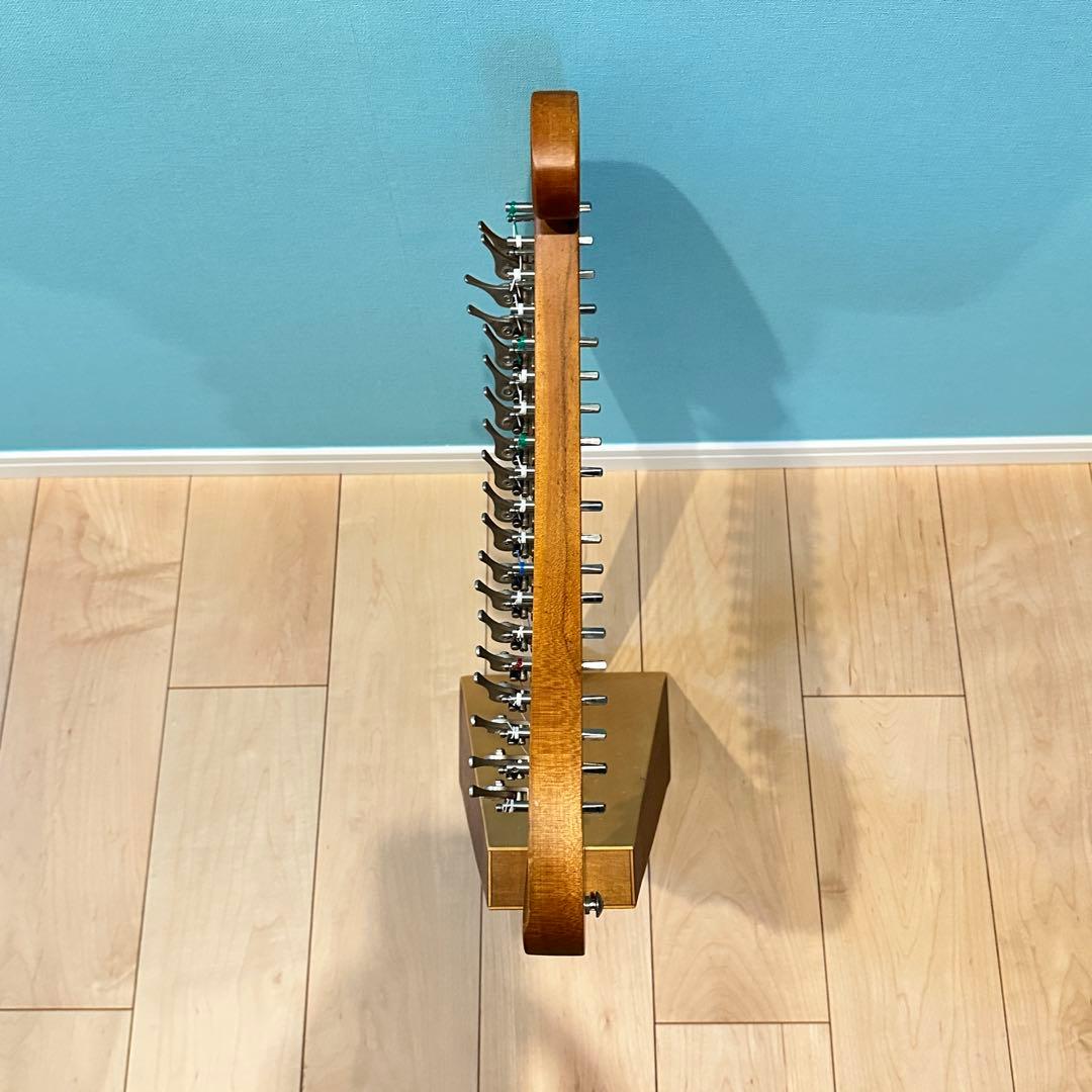 19弦 ハープ 木製 弦楽器 インテリア 現状品