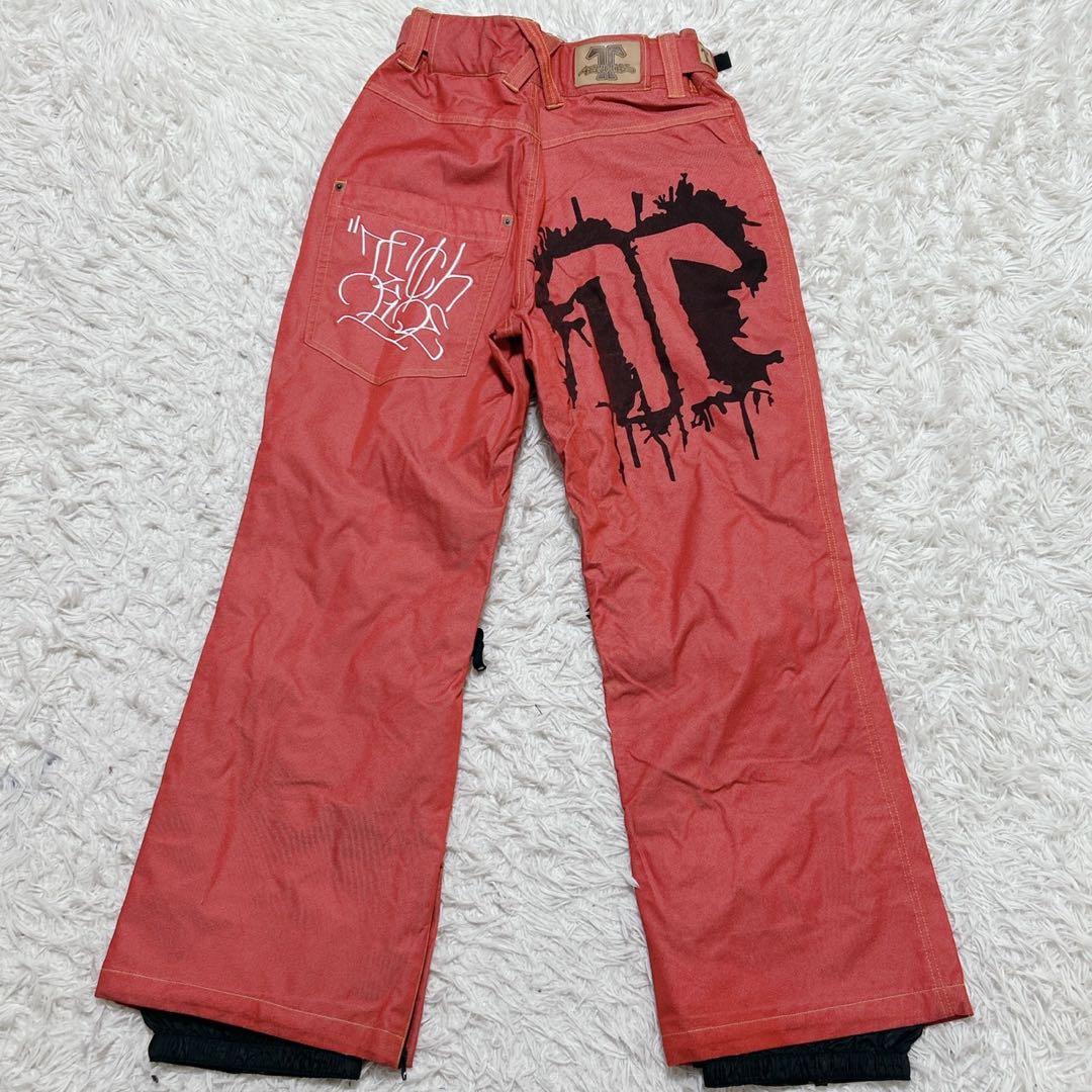 【2479】✨希少✨ TECHNINE テックナイン スノーボードパンツ　赤系