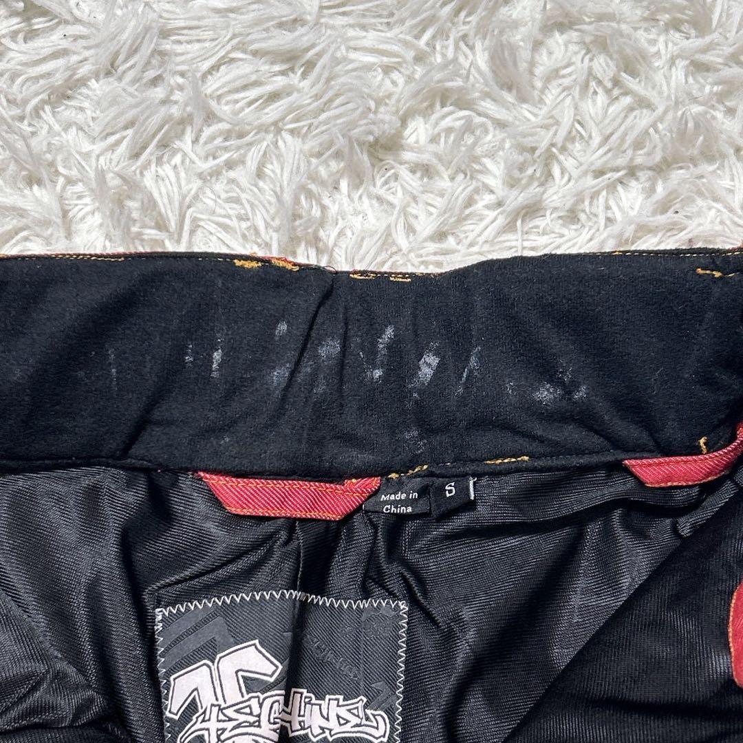 【2479】✨希少✨ TECHNINE テックナイン スノーボードパンツ　赤系