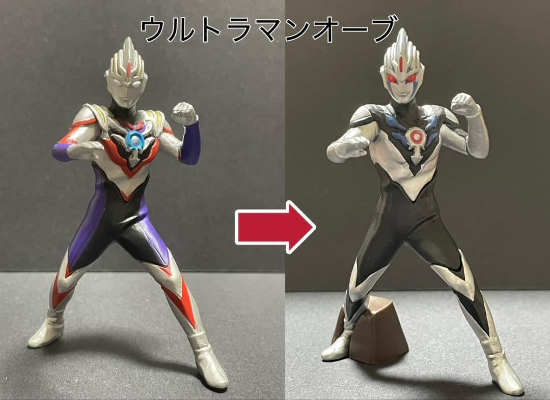 ＨＧシリーズウルトラマン（ダークネス軍団）改造リペイント全４種