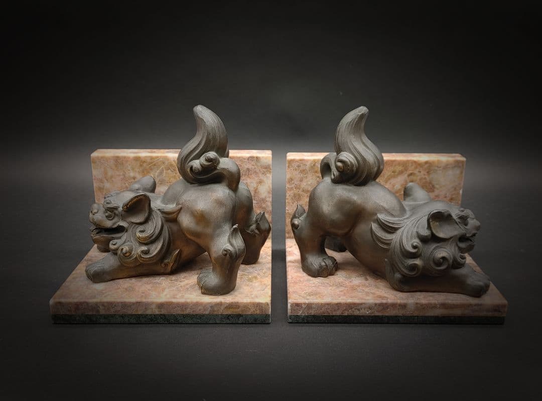 獅子 狛犬 本立て スタンド 文房具