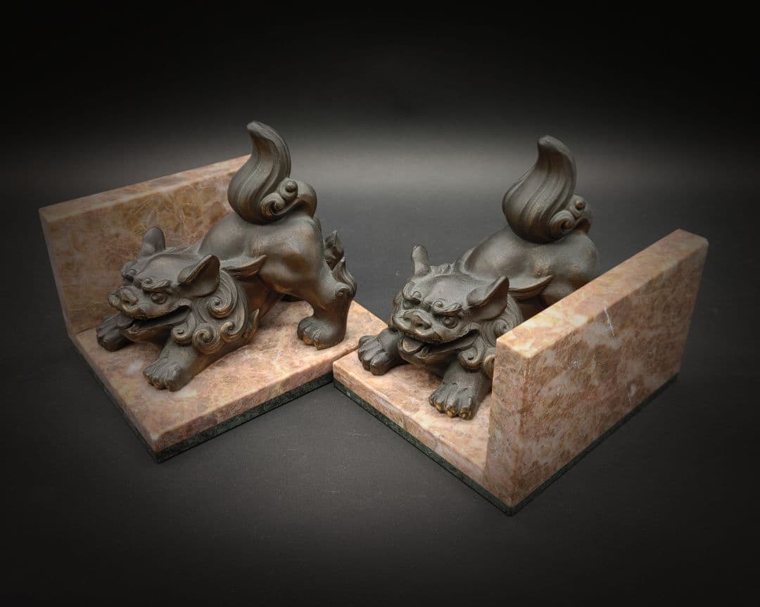 獅子 狛犬 本立て スタンド 文房具