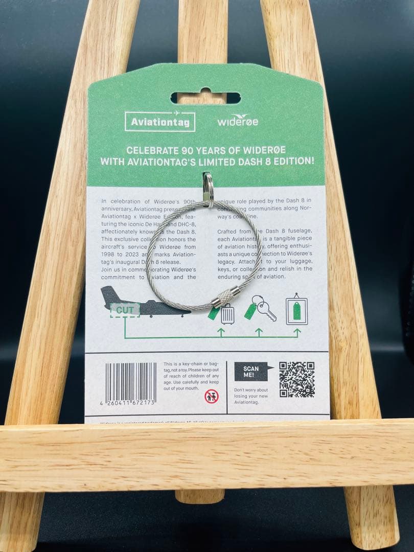 AVIATIONTAG Dash8 Widerøe mint キーホルダー