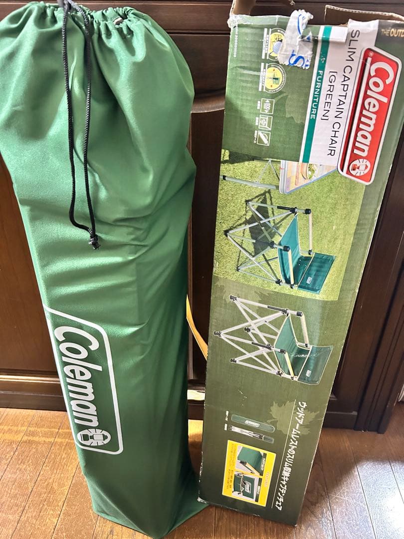 Coleman スリムキャプテンチェア　グリーン　2個セット