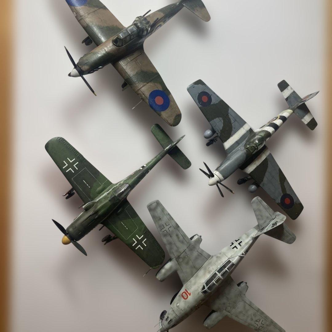 第2次世界大戦　戦闘機4機セット　完成品