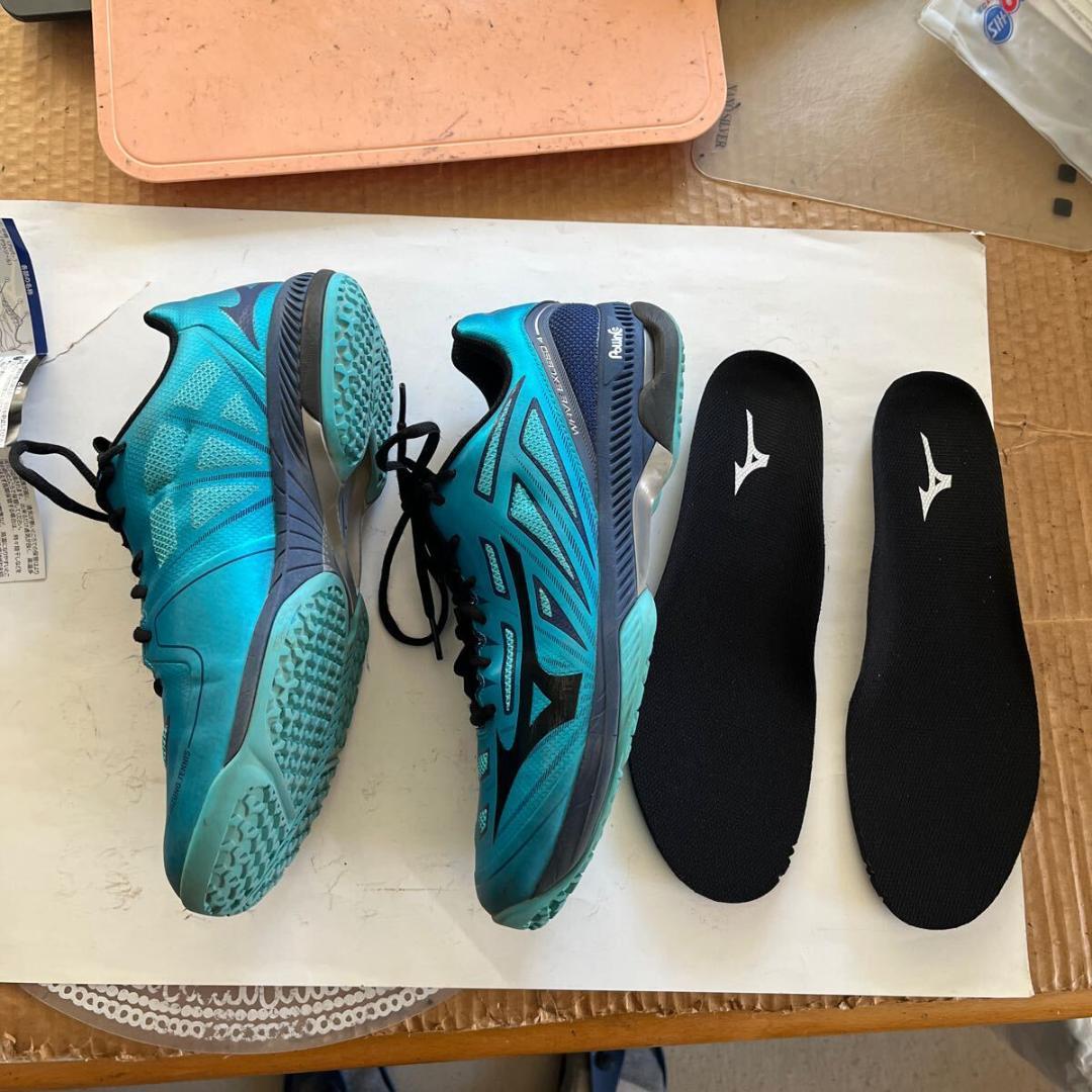 Mizunoウエーブエクシード4OC 26.5cm青ほぼ未使用！テニスシューズ