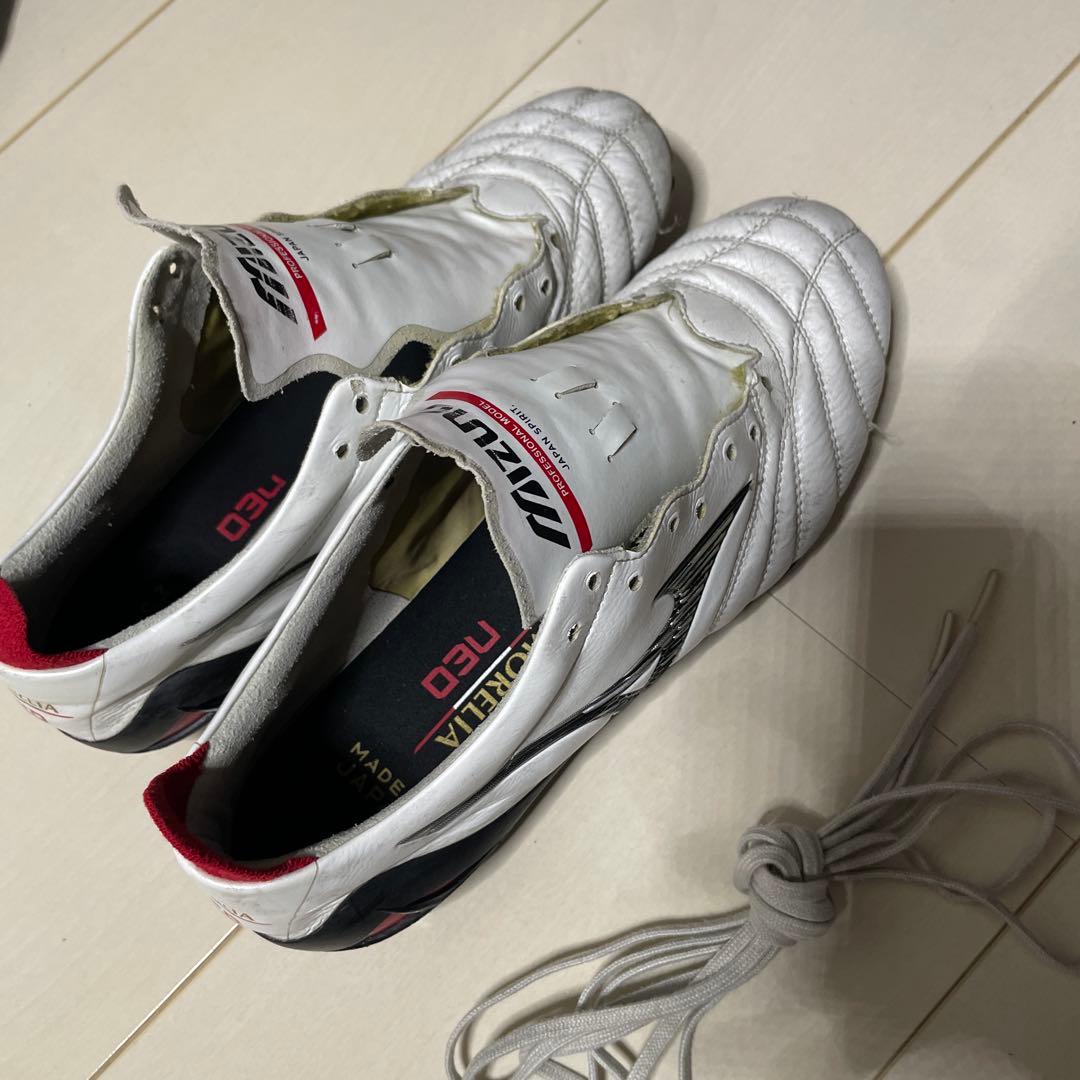 Mizuno Neo サッカーシューズ スパイク ホワイト/レッド