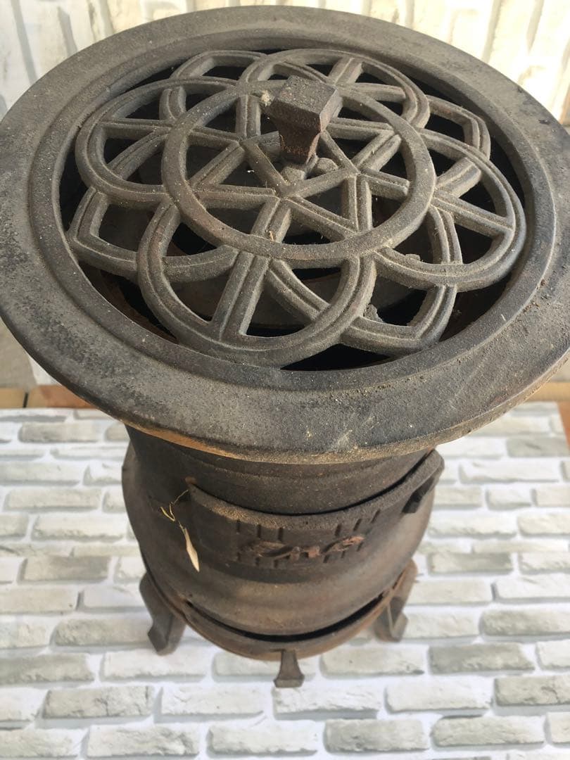 ストーブ フランス　鋳物 鉄製(A9)