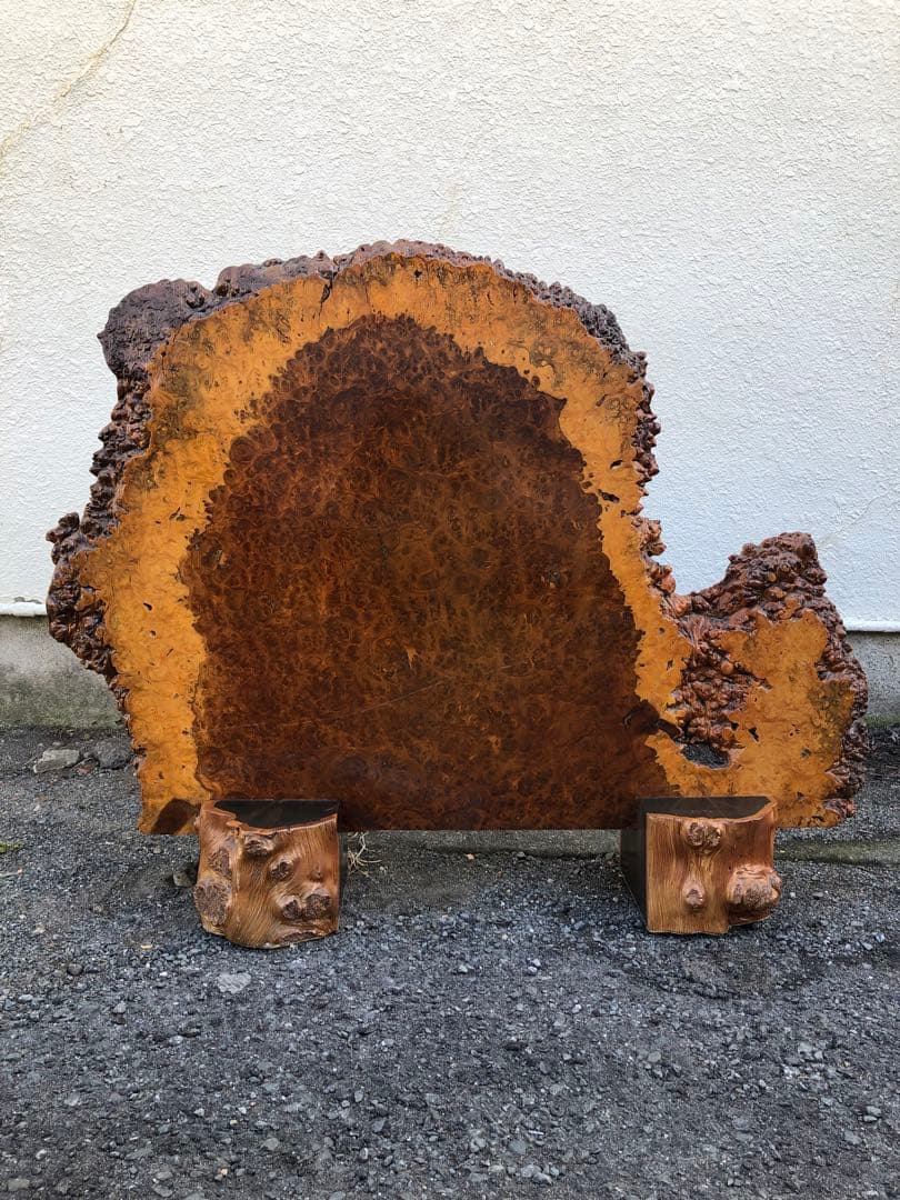 花梨 瘤 玉杢 縮杢 一枚板 衝立 つい立 オブジェ 仕切り 飾り物 葡萄杢