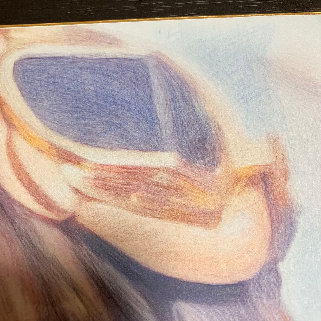 資生堂　マジョリカマジョルカ　額装品　額縁寸法32cm×29cm×1.5㎝色鉛筆