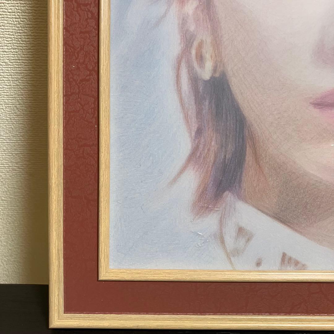 資生堂　マジョリカマジョルカ　額装品　額縁寸法32cm×29cm×1.5㎝色鉛筆