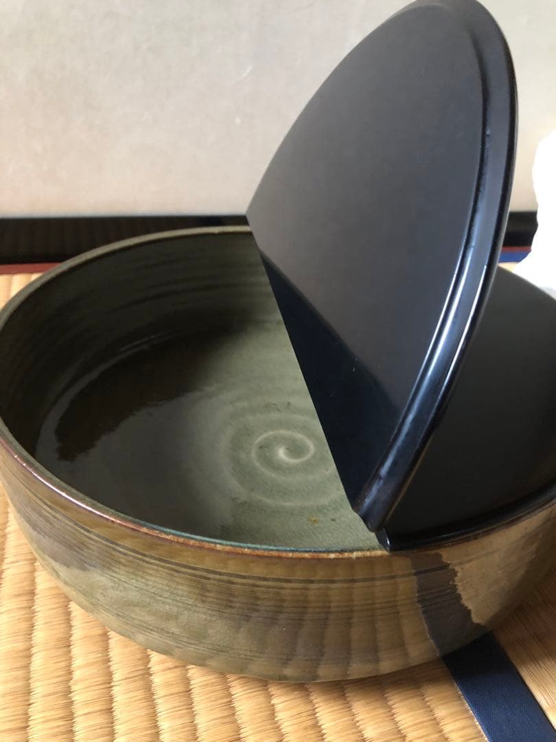 高取焼　平水指　登古造　共箱入