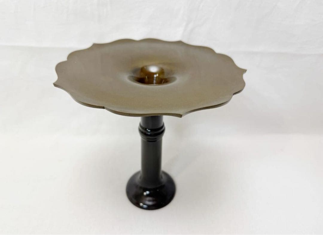 ほぼ未使用 華道具 銅 桔梗一文字花入 重さ約:0.8kg 銅印 生け花 紙箱