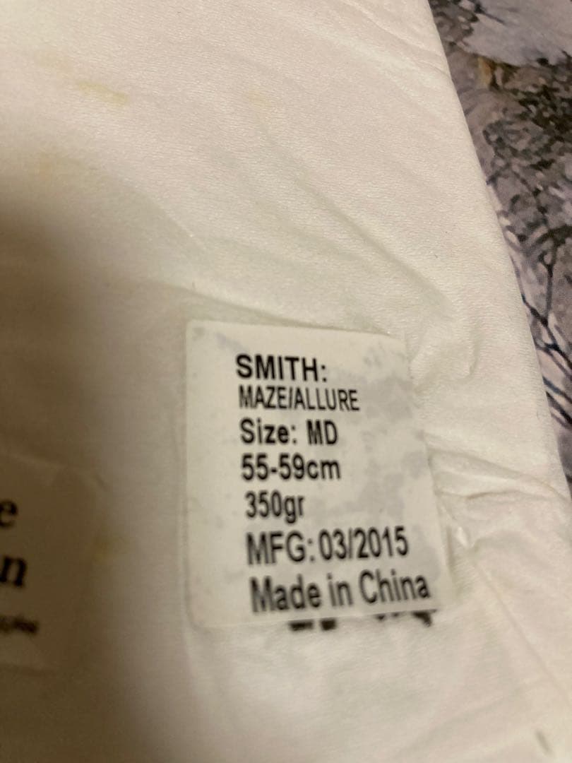 SMITH MAZEマットグレー ×チェックヘルメットMサイズ55-59センチ