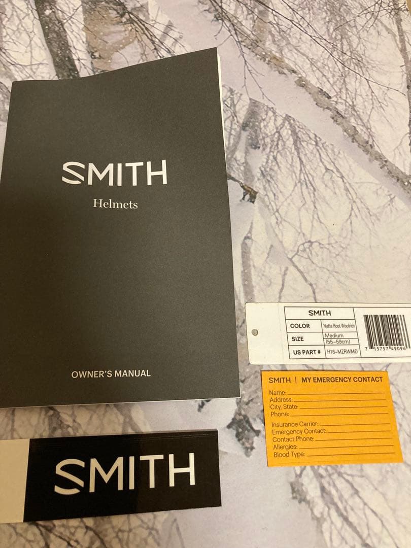 SMITH MAZEマットグレー ×チェックヘルメットMサイズ55-59センチ