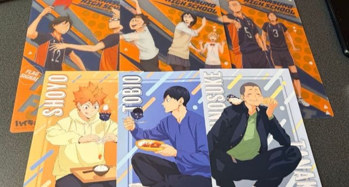 ハイキュー 烏野 日向 影山 月島 西谷 クリアファイル 缶バッジ ステッカー