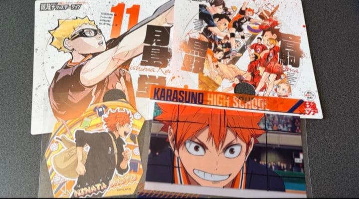 ハイキュー 烏野 日向 影山 月島 西谷 クリアファイル 缶バッジ ステッカー