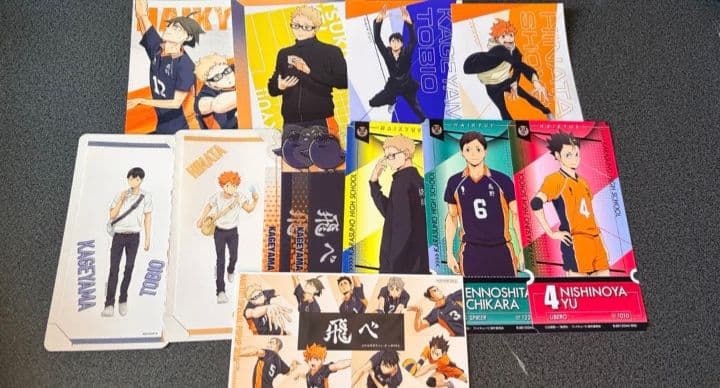 ハイキュー 烏野 日向 影山 月島 西谷 クリアファイル 缶バッジ ステッカー