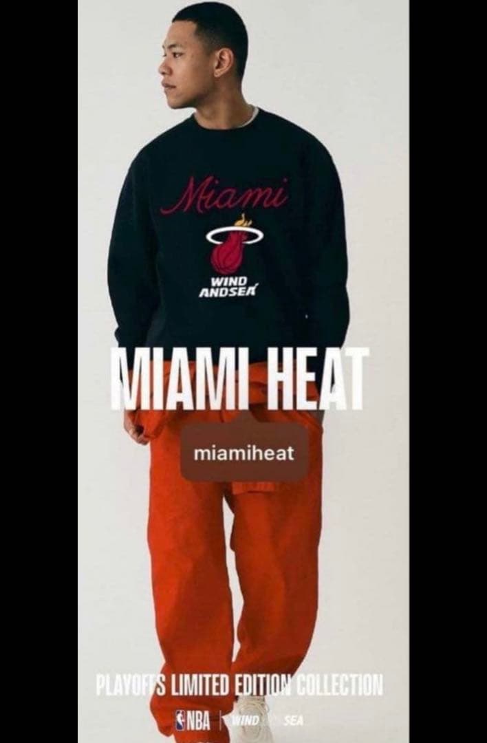 ウェア wind and sea NBA miami HEAT MIAMI XL