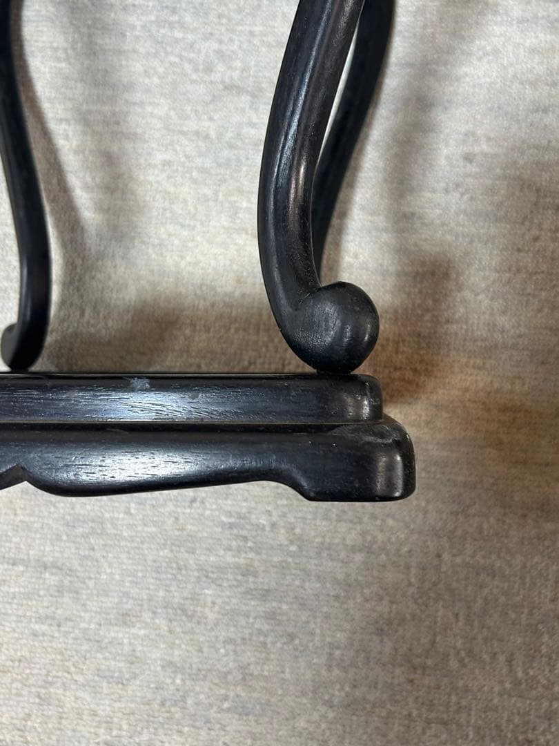 中国　したん花台　唐木　茶道具　送料込み0824