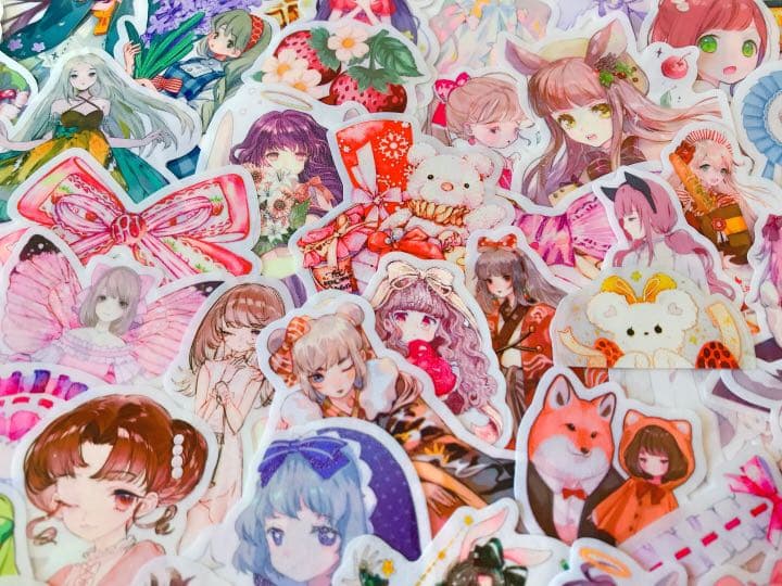 可愛いい❤️❤️人物マステフレークシール( ⸝⸝•ᴗ•⸝⸝ )169