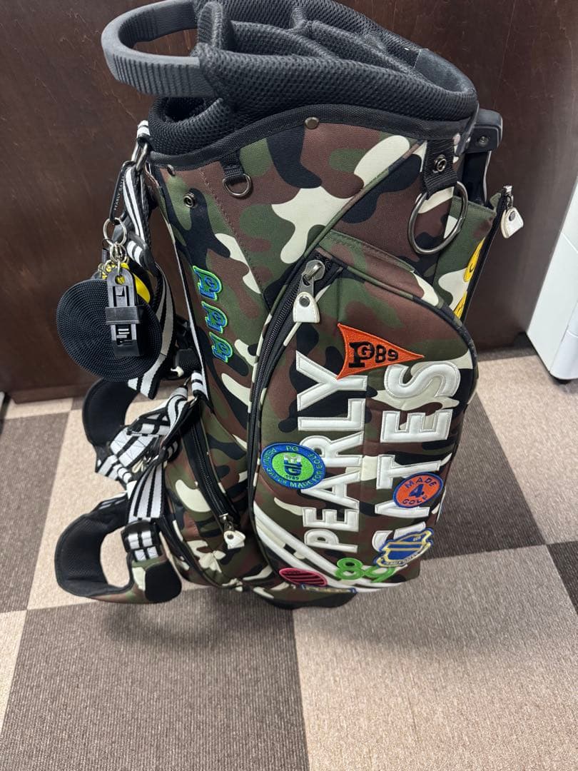 PEARLY GATES 迷彩ゴルフバッグ 89 スタンド ヘッドカバー付