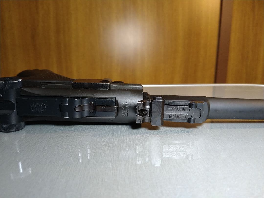 作動快調な美品！タナカ　ルガーＰ０８　８インチアーティラリー　ＨＷ樹脂！ガスブロ