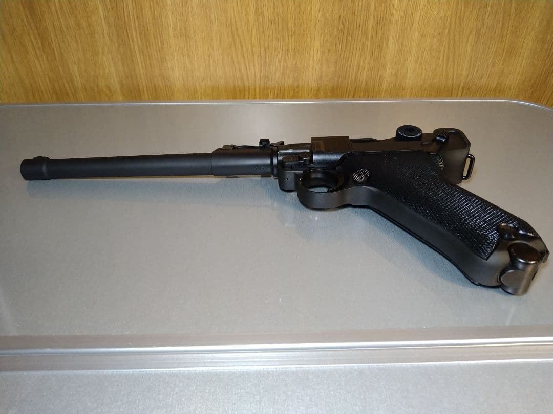 作動快調な美品！タナカ　ルガーＰ０８　８インチアーティラリー　ＨＷ樹脂！ガスブロ