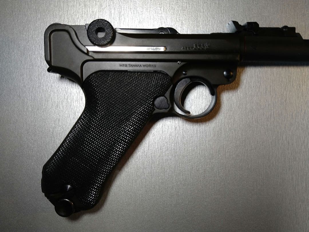 作動快調な美品！タナカ　ルガーＰ０８　８インチアーティラリー　ＨＷ樹脂！ガスブロ