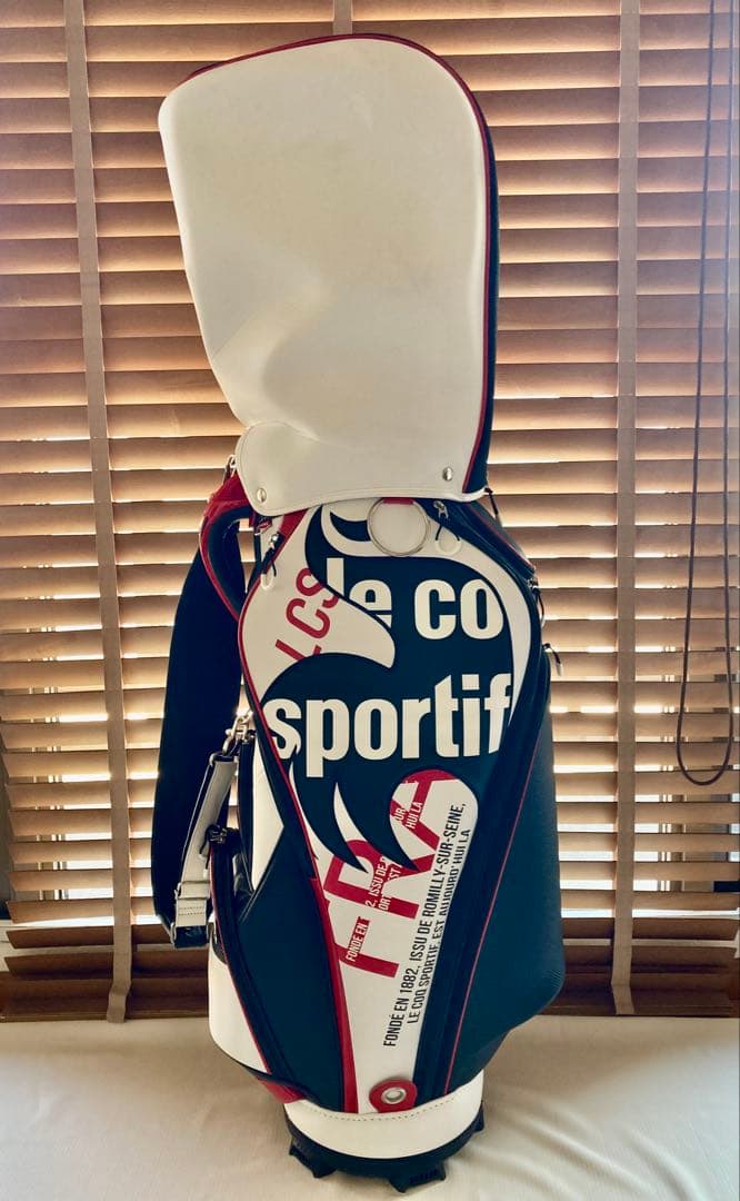 ルコックスポルティフ　キャディバッグ　大口径　ブラックレッド　カートタイプ自立式