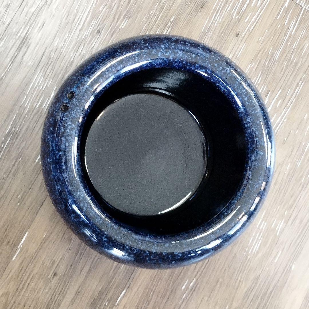 値下げ　火鉢　生子柄　信楽焼　10号　インテリア　和室　灰付き　ブルー
