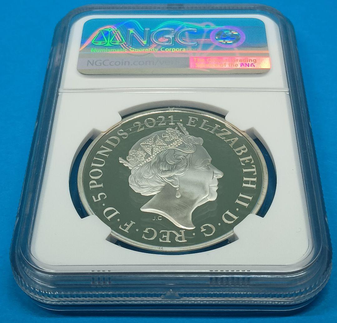 2021 イギリス エリザベス女王生誕95周年 £2 銀貨 NGC PF70UC