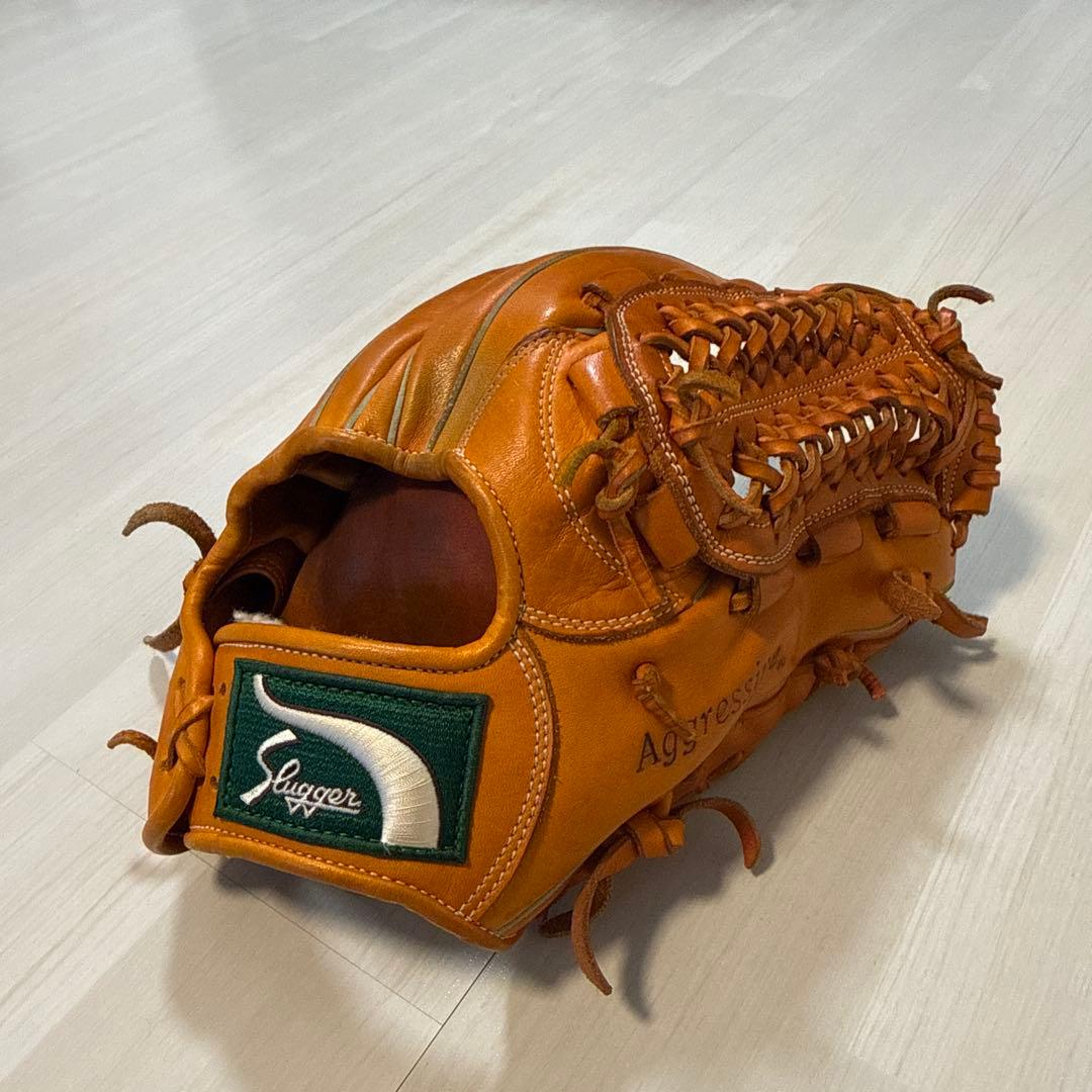 ア*ー様 Slugger Aggressive 軟式グローブ オレンジ