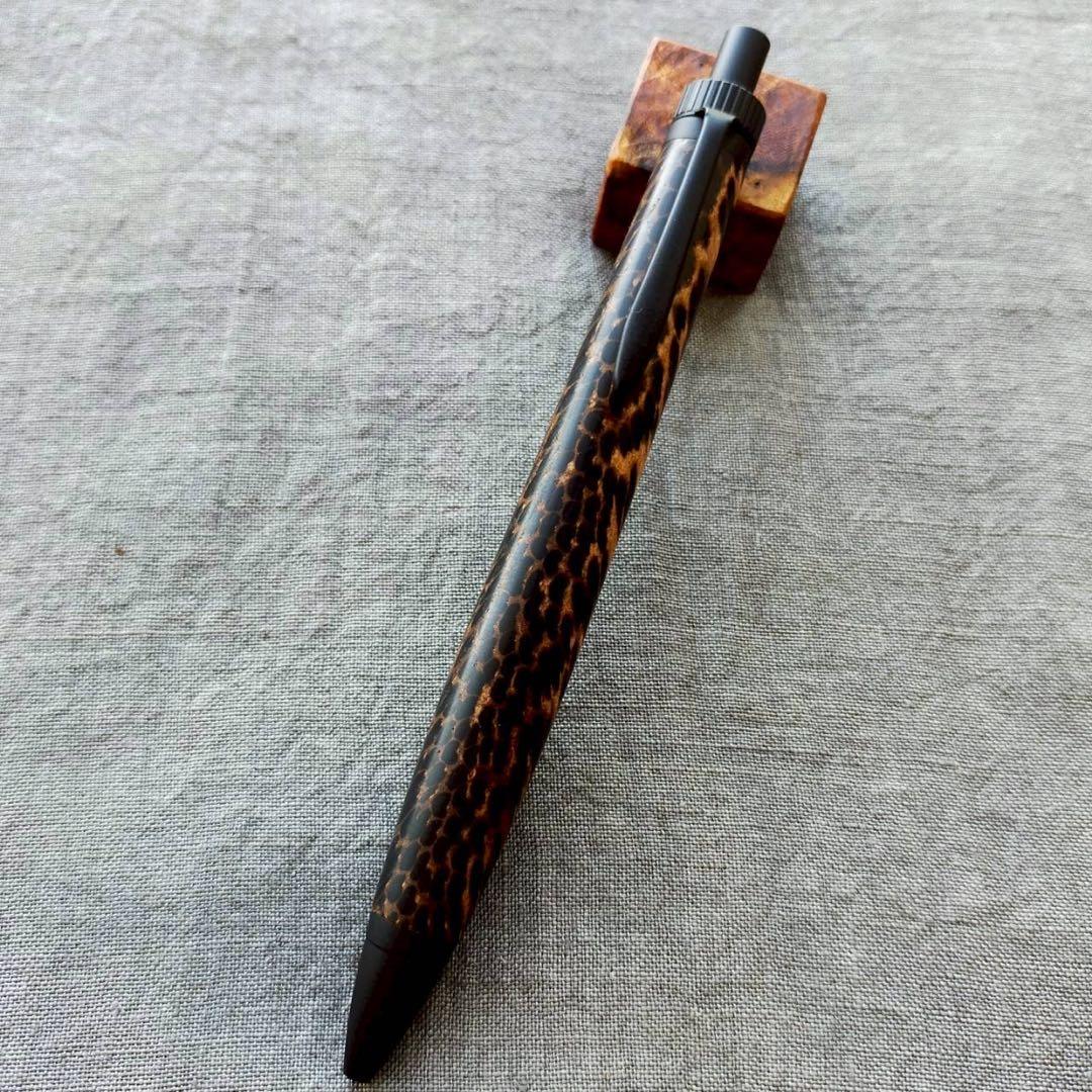 クジャクヤシ　ハンドメイド　木軸ボールペン　G2　天然木　ブラック