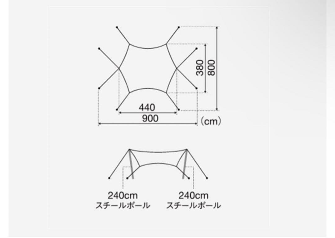 当日発送  peak　ランドネストタープセット　TP-870