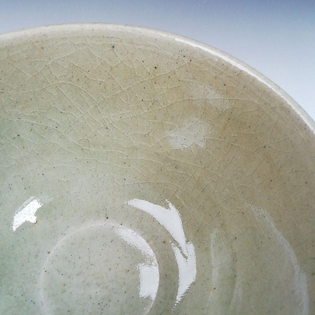 Ｗ１１０　茶碗　『御題　碧』『柴田正 作』　共箱　抹茶碗　茶道具