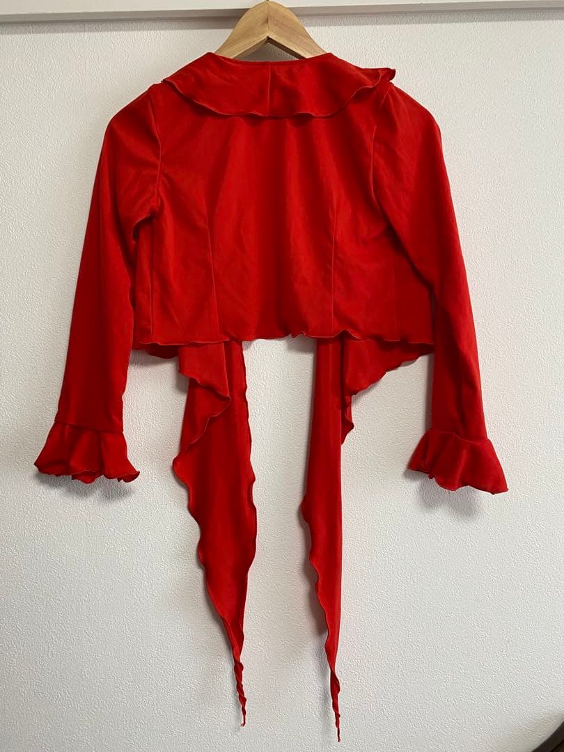 ⭐️ソニアジョーンズ⭐️ タグ付新品 長袖ボレロ フラメンコ フリル 赤