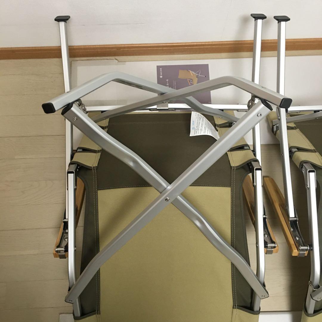 【室内利用のみ・ケース未使用】スノーピーク ローチェア30 カーキ 2脚セット
