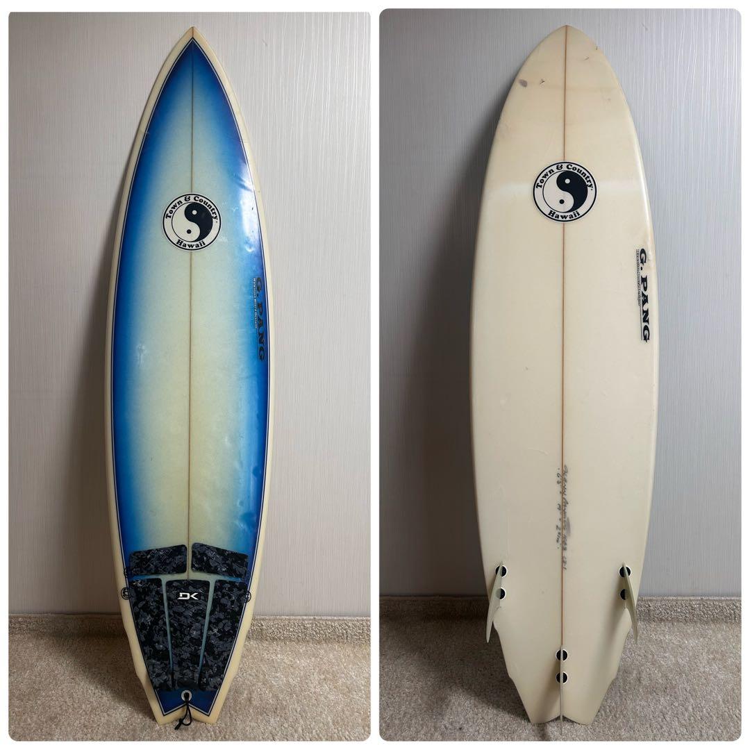 town&country G.PANG サーフボード　6.3ft フィン付き