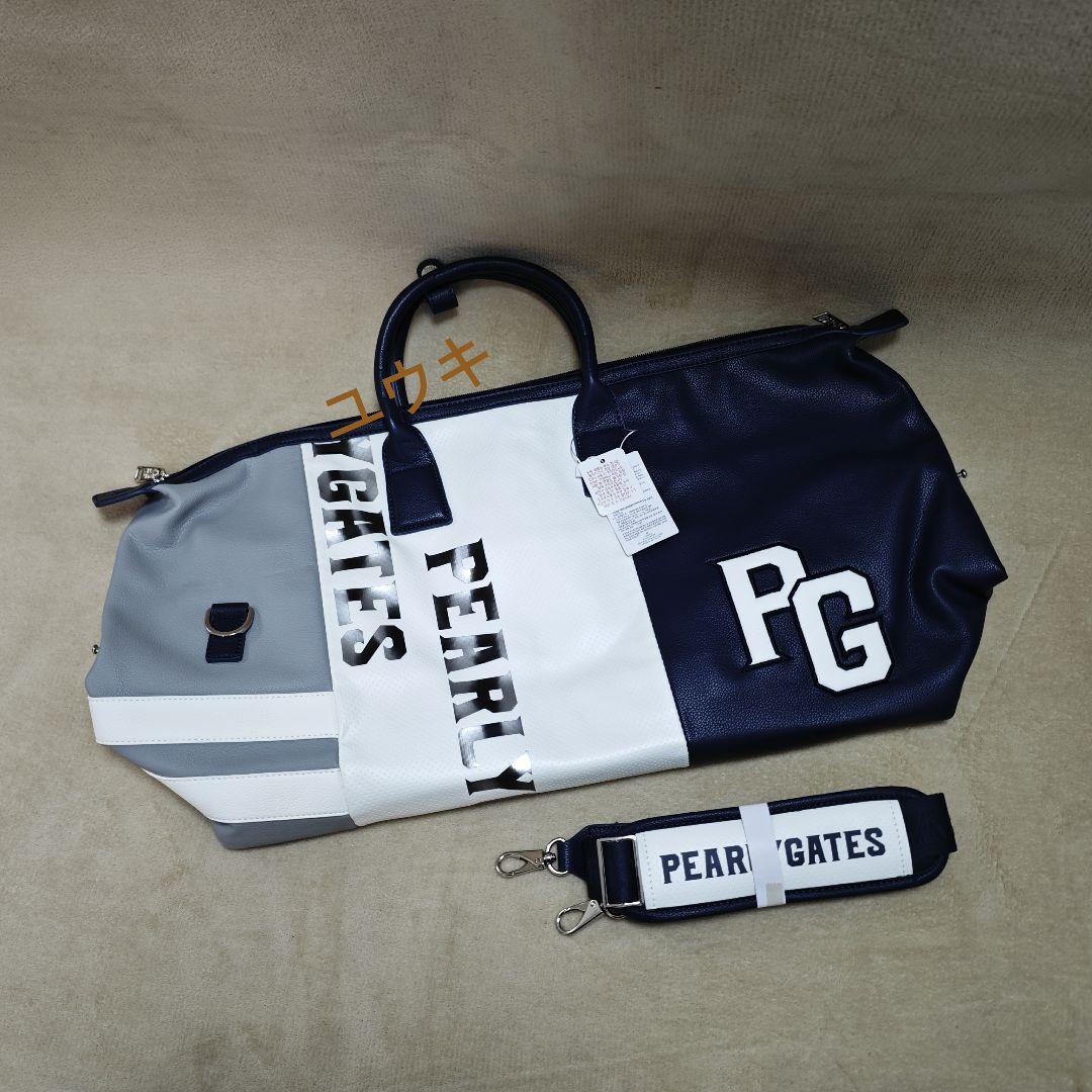 PEARLY GATES ボストンバッグ ネイビー・ホワイト
