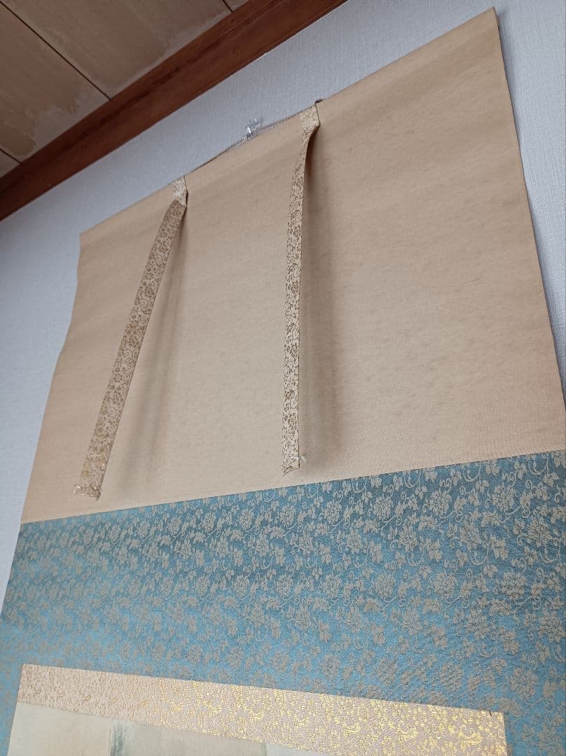 軸 開運 金運 縁起物 福 繁盛 おもてなし 絵 滝 山水 舟 日本 中国 美術